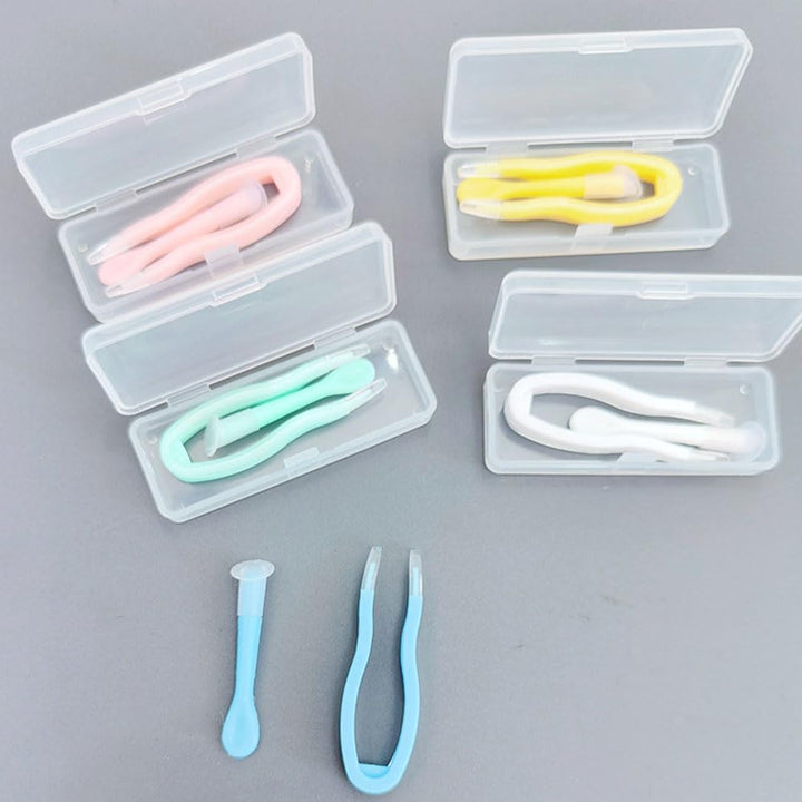 2 Pcs Contact Lens Tweezers Contact Lens Sucker Stick Set Contact Lenses Removal Tool Contact Lens Remover Tweezers and Inserter Kit with Soft Tip Contact Lenses Remover and Insertion Tool
