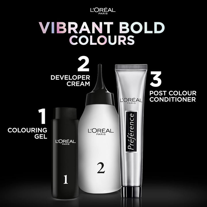 Paris Permanent Hair Colour, Long-Lasting Shine and Intense Colour, for up to 8 Weeks, Preference Vivids (Colorista), Bright Red 8.624, X1 Pack