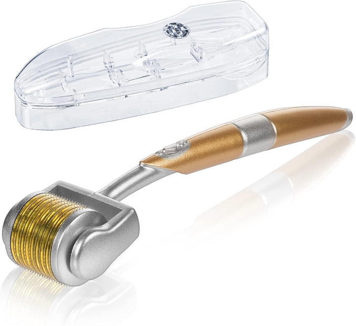 Derma Roller, 1Mm Microneedle Derma Roller for Men and Women, Professional Microneedling Derma Needling, Micro Needle Roller Facial Wrinkles Hair Loss Stretch Marks Hair Regrowth