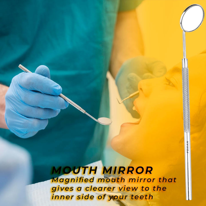 Professional 5 Pcs Oral Plaque Remover for Teeth Stainless Steel Tooth Picks Tartar Cleaner for Teeth Whitening & Oral Care Kit for Men Women Pets (5 Pcs)