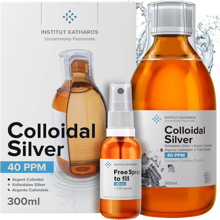 Colloidal Silver Spray 100Ml ● 40 PPM ● Superior Concentration, Smaller Particles, Better Results ● Ecocert Cosmos Natural Certified ●