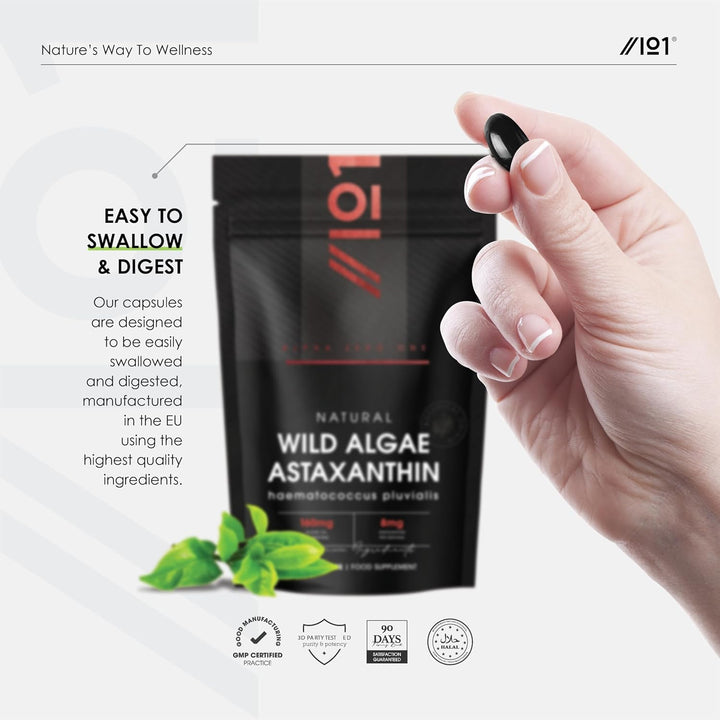 Wild-Algae Astaxanthin 160Mg - High Strength Providing 8Mg Astaxanthin Antioxidant - 180 Softgels - Resealable and Recyclable Pouch by