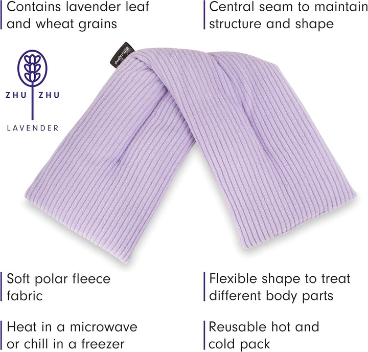 Lavender Body Wrap - Microwavable Wheat Bag - Microwave Heat Pad Soothing Hot Pack - Lilac Fleece