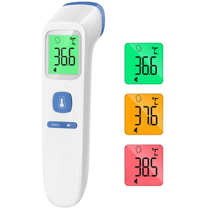 Forehead Thermometer for Adults, Kids, Non Contact Touch Infrared LCD Display Digital Baby Thermometers Body Temperature Thermometer，Digital Thermometer with Backlight，Memory Recall, Fever Alarm