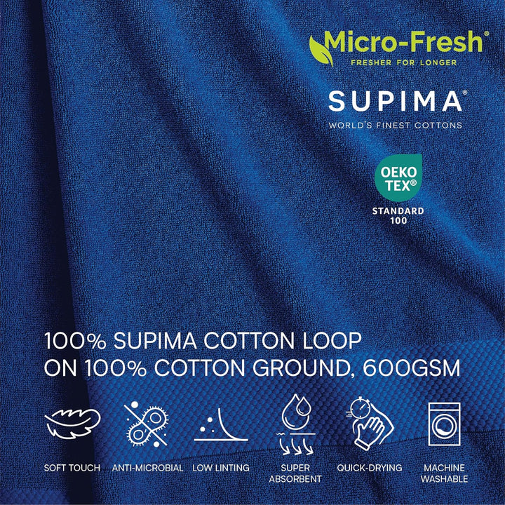 Heritage Supima Cotton Wash Cloth, Surf Blue, 13" X 13"