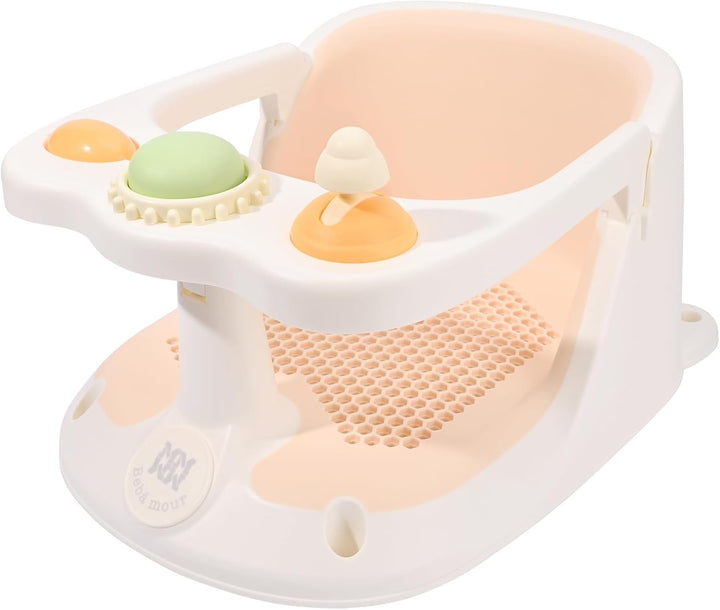 Baby Bath Seat 6 Months+ Child Bath Tub Non-Slip Baby Bath Chair with Toys, Water Jug, Grey New