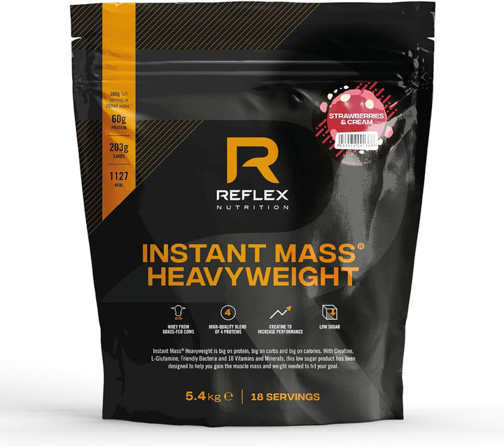 Nutrition Instant Mass Heavyweight - Mass Gainer - over 1000 Kcal per Serving, 60G Protein, Creatine - High Calorie Post Workout or before Bed Protein Shake (Chocolate Perfection, 2 Kg)