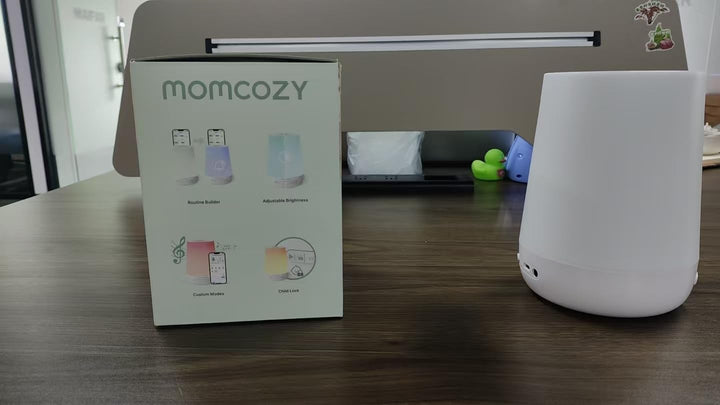 Baby Sound Machine,  White Noise Machine for Baby Sleeping with Night Light, Toddler Sleep Trainer with 34 Soothing Sounds, Timer, App Remote Control, Personal Sleep Routine(White)