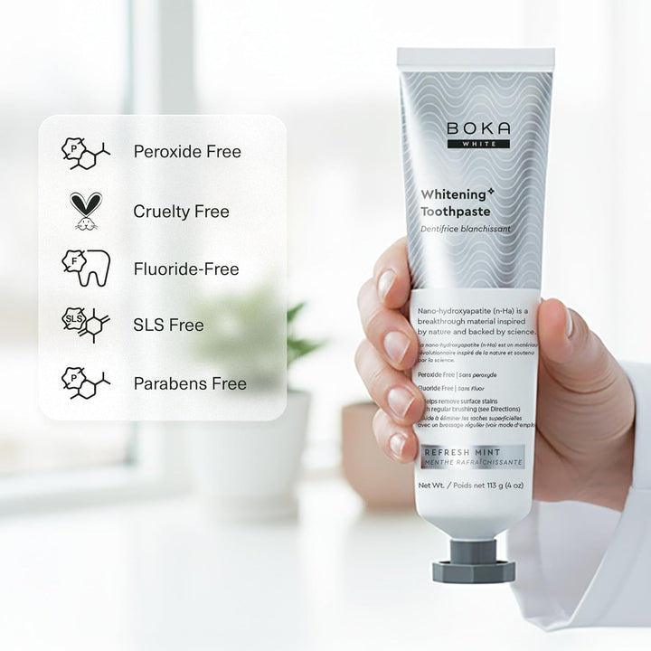 Fluoride Free Nano Hydroxyapatite Toothpaste - Adult & Kids - Appropriate for Sensitive Teeth, Whitening* - No Sulfates & Parabens - Natural Flavors & Vegan - Refresh Mint (113G) 1Pk