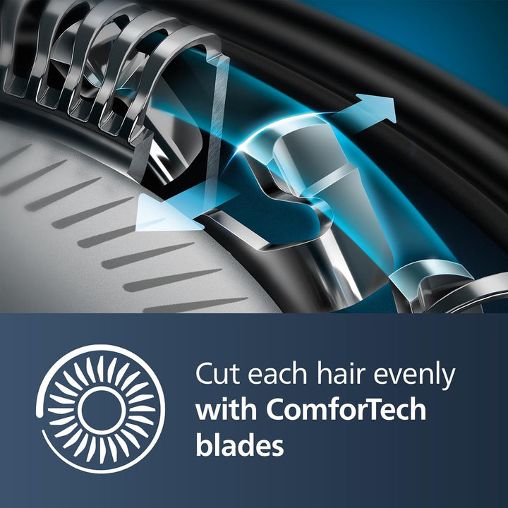 Shaver Series 5000, Wet and Dry Electric Shaver for Men, Comforttech Blades 360°, Contour Heads, Advanced Display, Smartclick Precision Trimmer, S5466/18