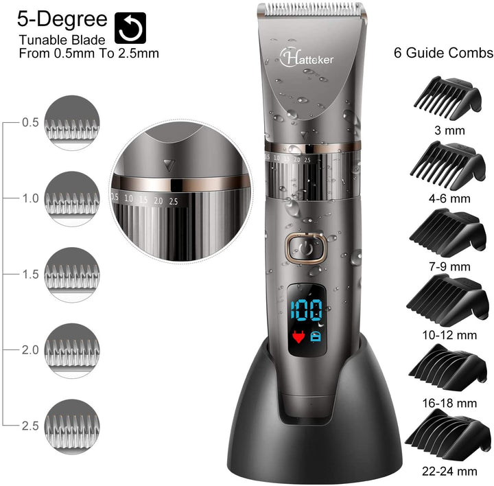 Professional Hair Clipper Cordless Clippers Hair Trimmer Beard Trimmer Shaver Detail Trimmer Hair Cutting Kit for Men Waterproof