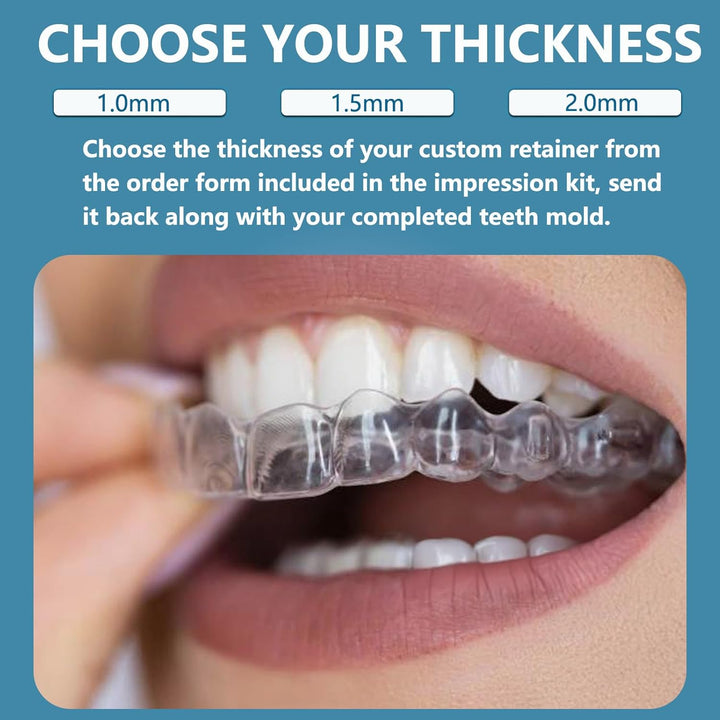 Custom Fit Retainer, Clear Retainers for Teeth, Bpa-Free, Comfortable and Durable, at Home Kit for Perfect Custom Fit, Great for Adults and Teens (Lower Only)