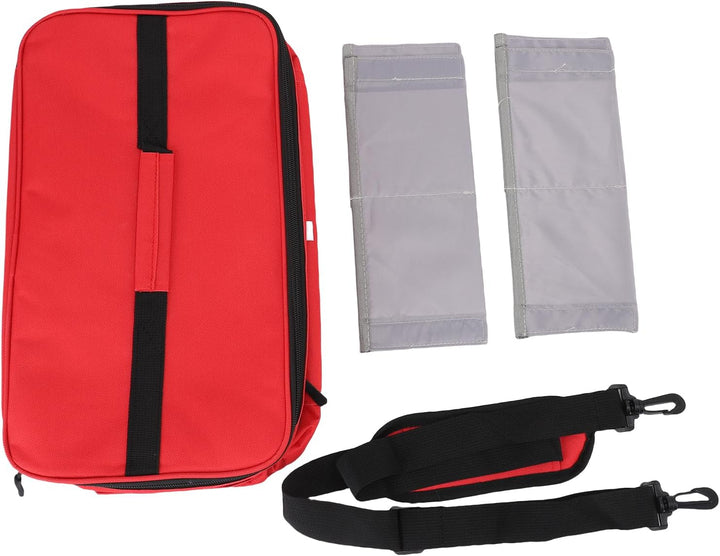 Nylon Double Layer Medication Carrying Case for Large Emergency Supplies with Functional Pockets