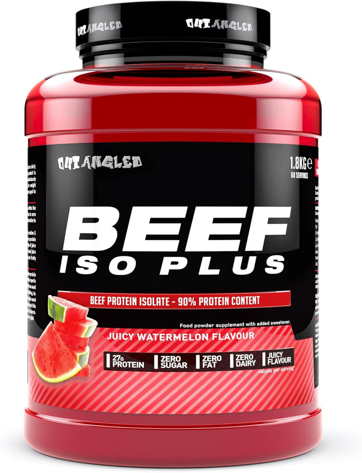 Beef Iso Plus, Beef Protein Isolate Powder, High Protein, Zero Fat and Sugar | 1.8Kg, Orange Burst | Halal, Paleo and Keto Friendly, Dairy and Gluten Free