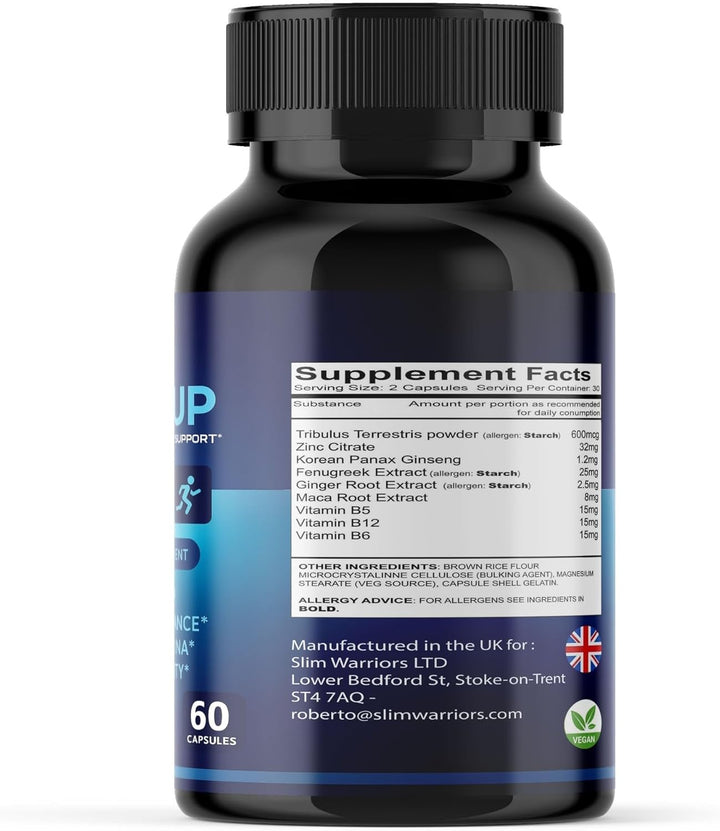 Heroup – Advanced Male Vitality Supplement | 60 Capsules | Supports Energy, Stamina & Performance | Non-Gmo, Made in GMP Facilities/