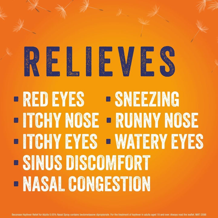 8 in 1 Hayfever Relief Nasal Spray (100 Spray Bottle) - Long Lasting Effective Relief from Hayfever - Portable and Lasts up to 24 Hours When Used Twice a Day - Non Drowsy