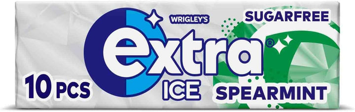 Chewing Gum, Sugar Free, Ice Spearmint Flavour, Chewing Gum Bulk, 30 Packs of 10 Pieces