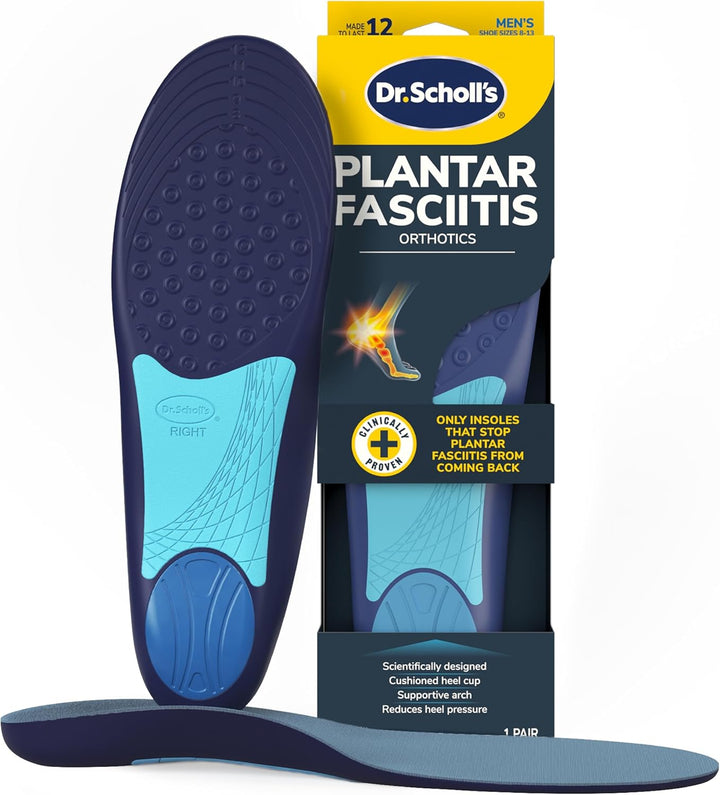 011017569671 Pain Relief Orthotics Insoles for Plantar Fasciitis for Men, 1 Pair, Size 8-13