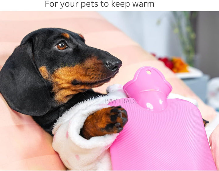 Hot Chocolate Gift Set with Mug | Small Hot Water Bottle with Cover | Fluffy Socks | Cosy Pink Ribbon Balls | Christmas Gifts for Women Her | Novelty Girls Ladies Xmas House Couple Home Mum Auntie (1)