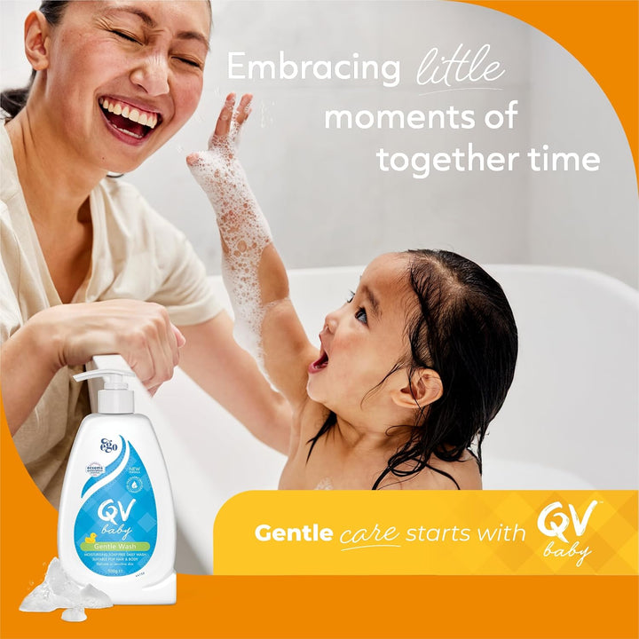 Baby Gentle Wash 500Ml - with Vitamin B3 & Glycerin, Delicate Soap-Free, Ph-Balanced for Everyday Use Suitable for Face, Body & Hair, Body Wash for Sensitive Skin, Eczema, Psoriasis, Bath