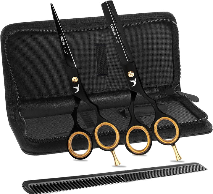 Hairdressing Cutting Scissors Barber and Thinning Salon Shears Set 5.5 Inch