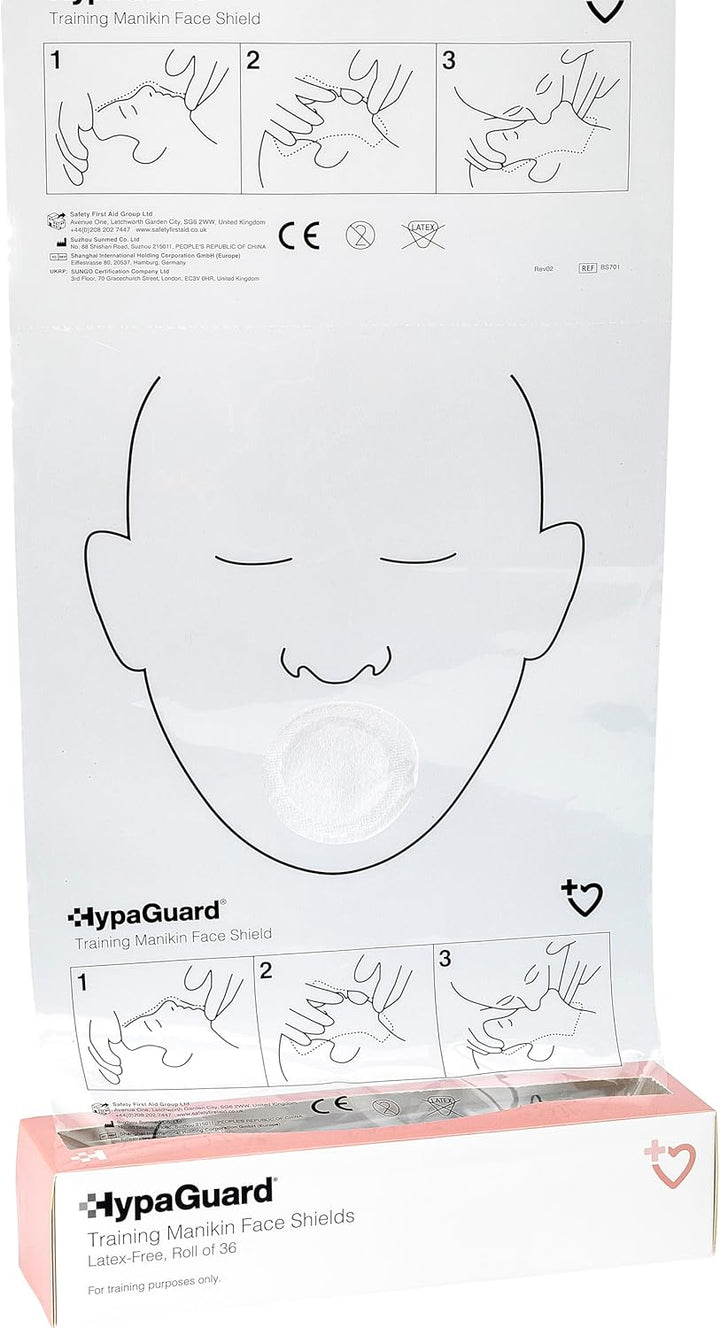 Group Hypaguard Training Manikin Resuscitation Face Shields on a Roll