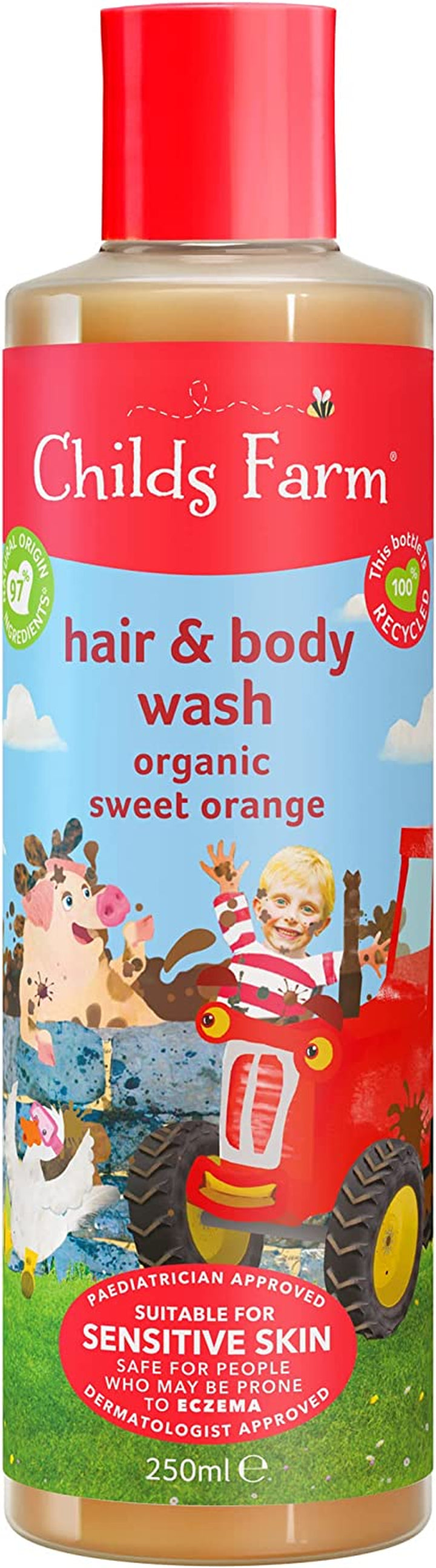 | Kids Hair & Body Wash 250Ml | Watermelon & Organic Pineapple | Gently Cleanses | Suitable for Dry, Sensitive & Eczema-Prone Skin