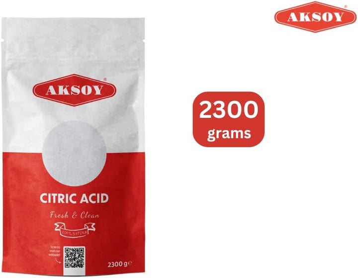 Citric Acid Food Grade 2300Gr || Non-Gmo, Anhydrous, Make Your Own Bathbomb, No Additives, Sour Drinks, Household Cleaning with Citric Acid Powder (Packaging May Vary)