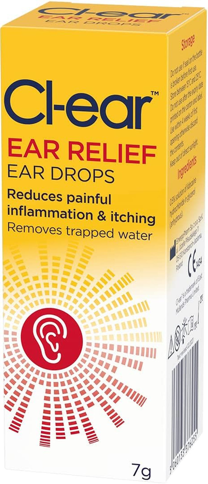 Ear Relief Ear Drops - Easy Squeeze Bottle for Itchy Ear Soothing, Trapped Water, Swimmer'S Ear, Outer Ear Ache, Blocked Ear Solution - Expert Ear Care, Audiologist Recommended - 7G (1 Pack)