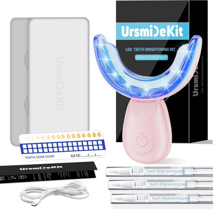 Teeth Whitening Kit with LED Light and Tooth Whitening System, Dentists Recommended, Effectively Removes Stains from Coffee, Tea & Smoking - Safe, Fast, and Gentle for Sensitive Tooth