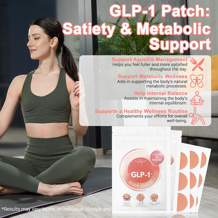 GLP-1 Patches 60 Pcs | Natural Ingredients for Gentle Body Care & Shape Support | Soothing Formula for Women & Men