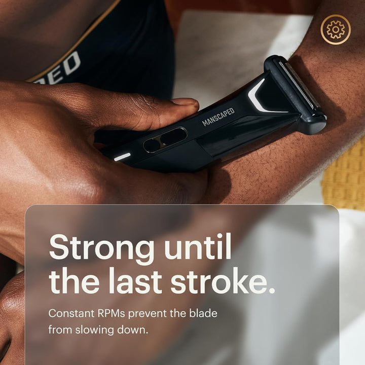 ® the Lawn Mower® 5.0 Ultra Groin & Body Hair Trimmer – Dual-Head Skinsafe® Trimmer & Foil Blades, Waterproof Wet/Dry Groomer, USB-C Rechargeable with Travel Case, Men’S Ball Shaver, Black