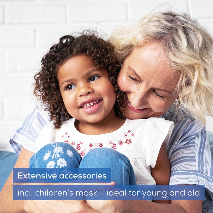 IH60UK Portable Nebuliser - Relief from Colds, Asthma, and Respiratory Problems - Quiet Inhaler Using Compressed-Air Technology - Suitable for Adults and Children - with Practical Storage Bag