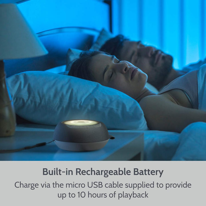 White Noise Machine with Nightlight, Portable Rechargeable White Noise Machine for Babies and Adults, Relaxation and Meditation Sounds Calming Sleep Aid Grey