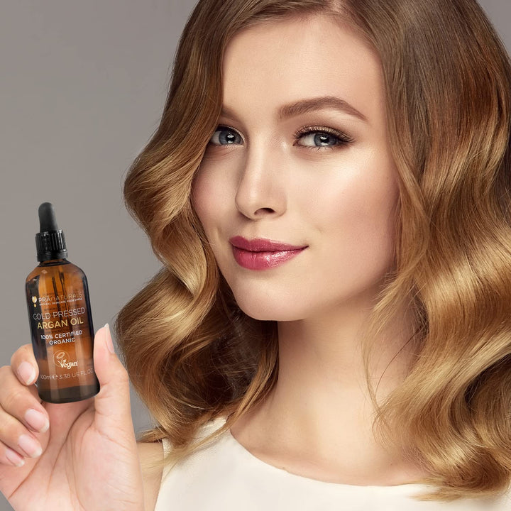 100% Moroccan Pure Natural Argan Oil for Face & Body 100Ml – Rich in Vitamin E for Healthy Skin, Hair & Nails – Food Grade, No Parabens or SLS – Vegan & Cruelty-Free