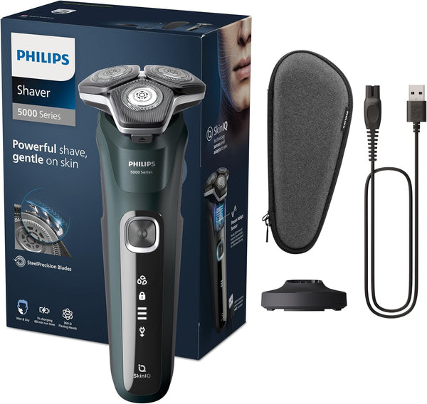 Shaver Series 5000 - Wet & Dry Electric Men'S Shaver, Electric Razor for Men with Charging Stand and Travel Case (Model S5884/35)