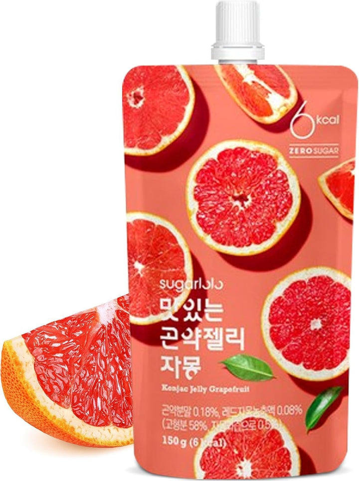 Sugarlolo Jelly Drink 150 G X 10 Pieces | Low Calorie Fruit Jelly and Sugar Free | Ideal for Diabetics and Health Consciousness | Pomelo Flavour |
