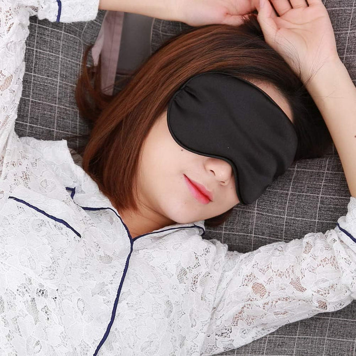 24 Pack Sleep Eye Mask Shade Cover, Soft Blindfold Travel Sleep Cover Comfortable Lightweight Eye Sleeping Mask for Travel, Sleeping, Lunch Break (Black)