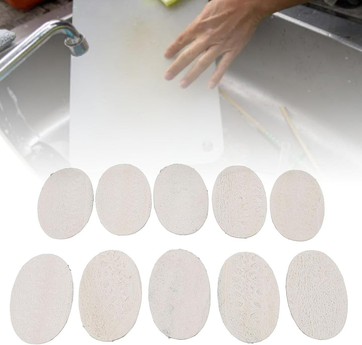Loofah Dishwashing Pad, Natural Fiber Scrubber Clean Dishes Utensils with Reusable Sponge for Shower Body Kitchen, Size: 3.15X4.72In
