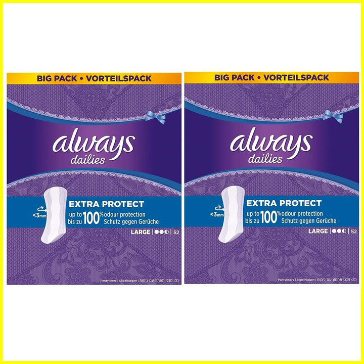 Dailies Extra Long Protect plus Pantyliners, (Pack of 1)