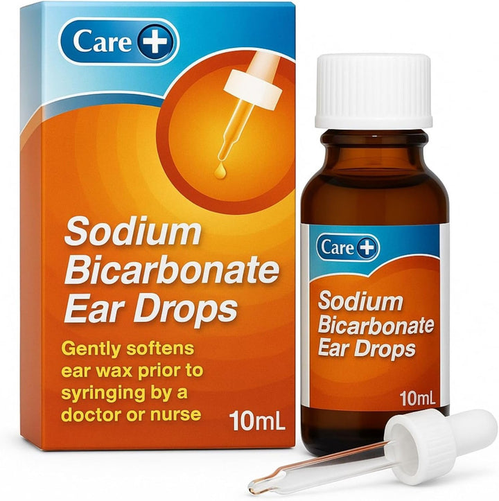 Sodium Bicarbonate Ear Drops, Simple, Effective and Gentle, Softens Ear Wax, Suitable from Children 1+ Years Old, Dropper Included, 10Ml Drops