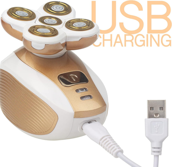 Upgrade Electric Women Hair Remover, Waterproof Painless Lady Shaver Cordless Bikini Razor Hair Trimmer Removal for Legs Face Body Lips[Rose Gold]