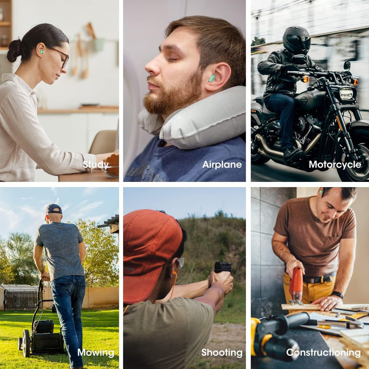 Ultra Soft Foam Earplugs, Noise Cancelling Earplugs for Sleeping, 38Db Highest SNR, One Size Fits Virtually Every Wearer for Snoring, Studying, Travel, Motorcycle, Loud Noise Etc 60 Pair- Mint Green