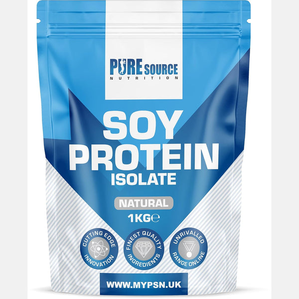 Soy Protein Isolate Powder (90% Protein) 1Kg Unflavoured SOYA Protein Vegan Powder for Superfood Supergreens Dairy Free Plant Based Protein (1Kg, Natural)