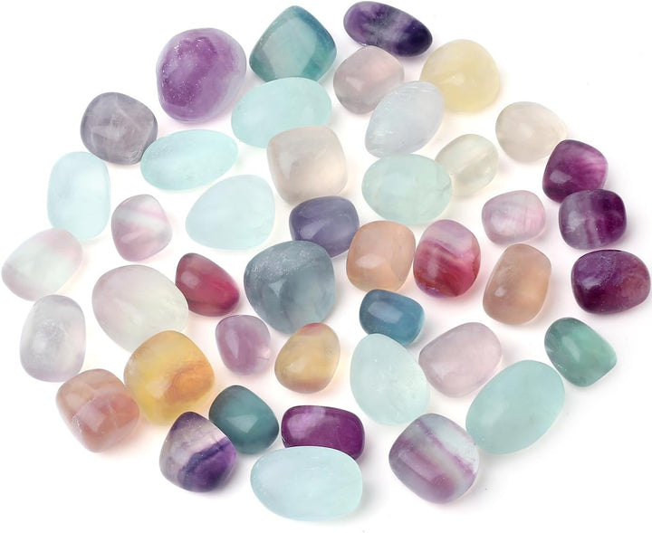 0.55Lb Healing Crystals Gemstones Set Polished Gems Stones for Kids Decorative Coloured Tumbled Bulk Chakra Spiritual Reiki Divination Meditation Rock Stone 15PCS