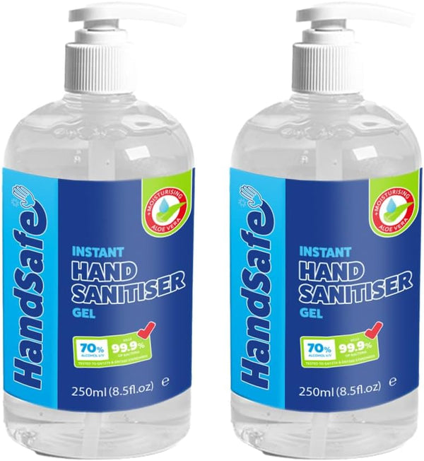 - Sanitiser Gel 500Ml - Hospital Grade Hand Sanitiser, Kills 99.9%+ Bacteria & Viruses, Conveniently Supplied in 2 X250Ml Pump Bottles, Alcohol Based anti Bacterial