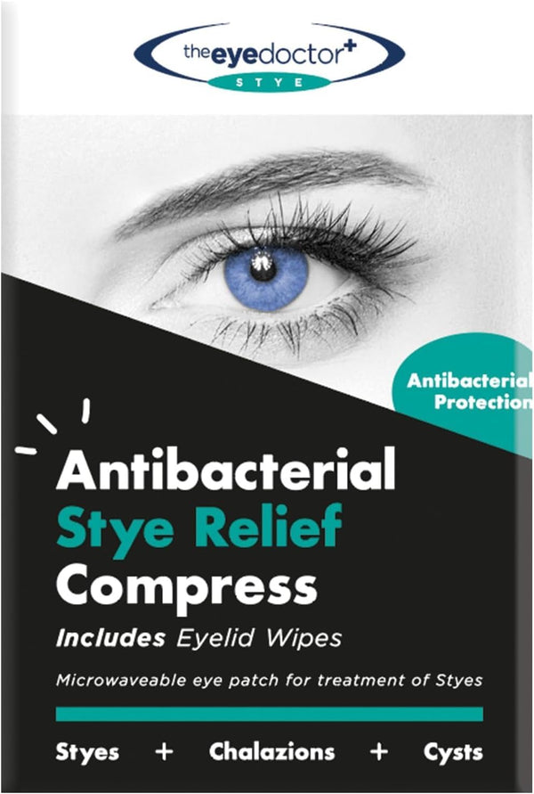 Stye Relief Compress Featuring Sterileyes - Microwaveable Single Eye Patch - Treatment of Styes, Chalazion & Cyst - Moist Heat Mask for Dry Eyes, Blepharitis & MGD