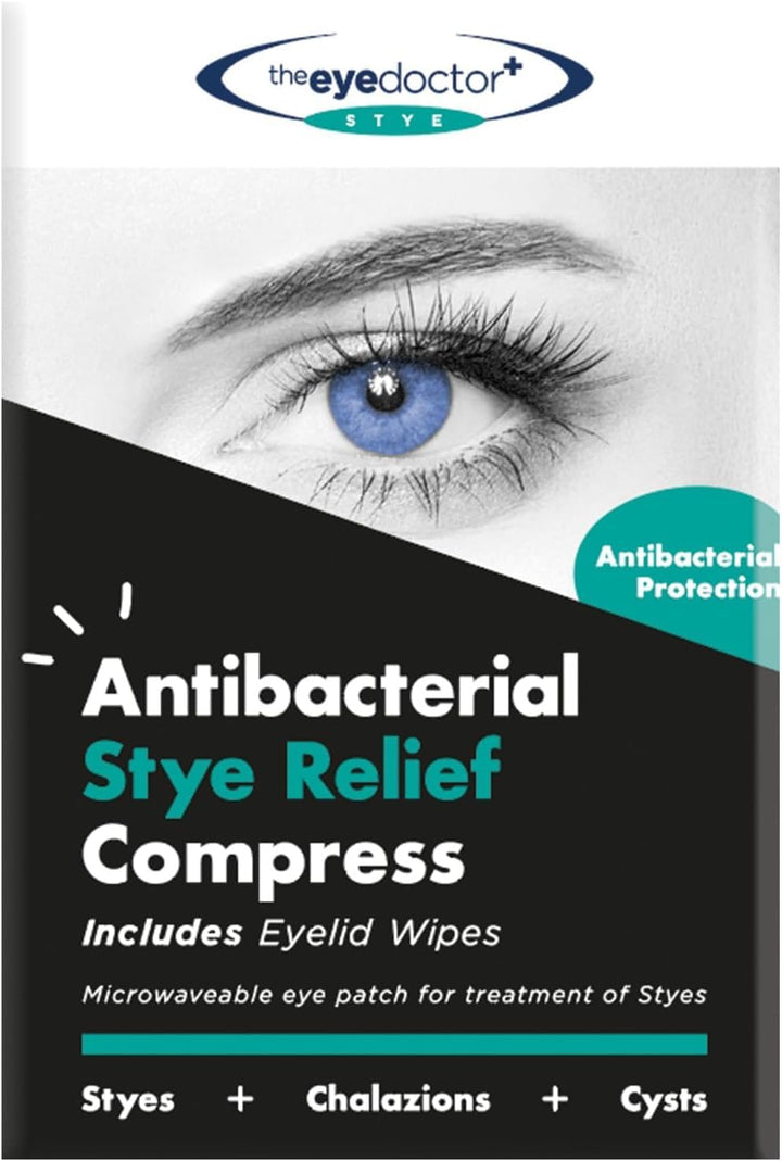 Stye Relief Compress Featuring Sterileyes - Microwaveable Single Eye Patch - Treatment of Styes, Chalazion & Cyst - Moist Heat Mask for Dry Eyes, Blepharitis & MGD