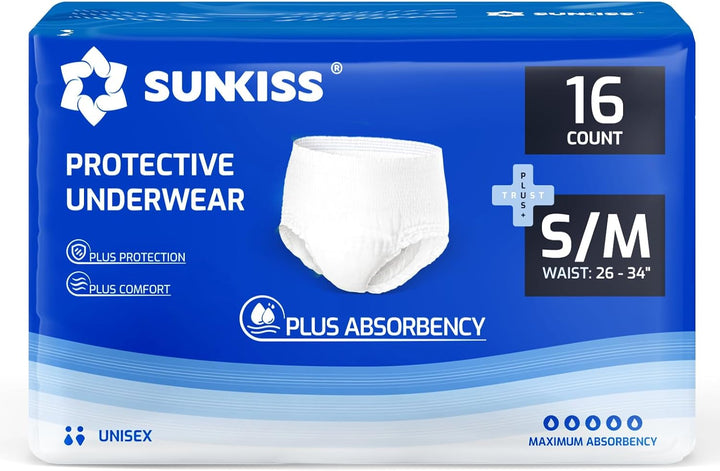 Trustplus Incontinence Pants for Men and Women, Adult Pull Ups, Disposable Protective Underwear, Maximum Absorbency, Odour Control, Large, 16 Count
