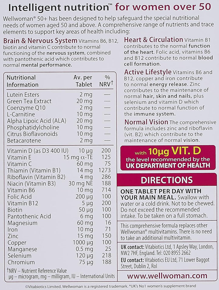 Multivitamin Tablets for Women over 50 Years(Pack of 1)